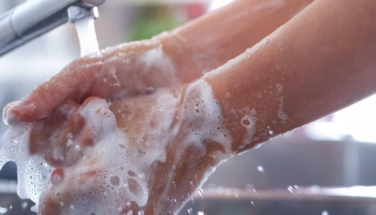 Washing Hands at a Sink