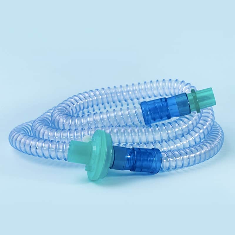 It's better to use a clean heated CPAP hose. The image shows a clean and transparent regular CPAP hose.